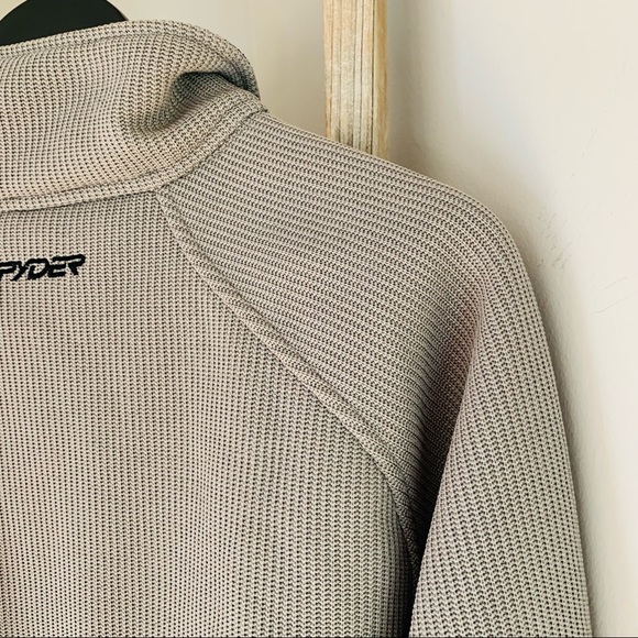 Spyder Mens 1/4 Zip Pullover Core Sweater, Charcoal Grey Small - Picture 9 of 13